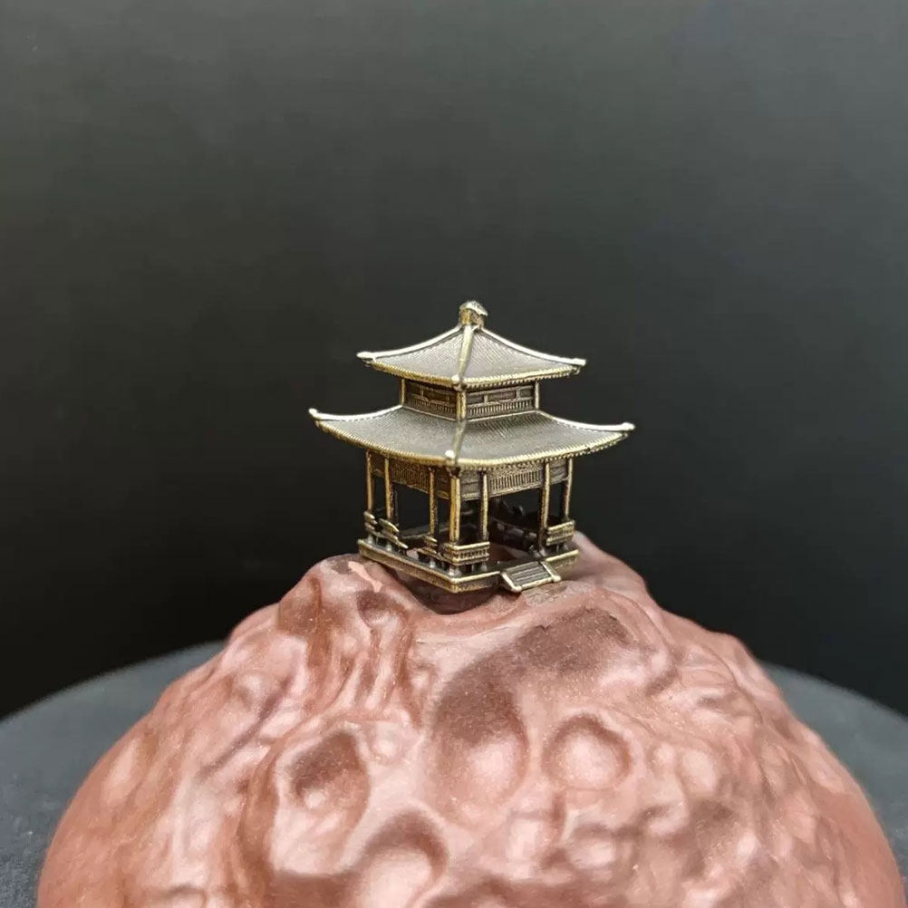 Bonsai Garden Set Up - Brass Pavilion Ornament Vintage Style Miniature
