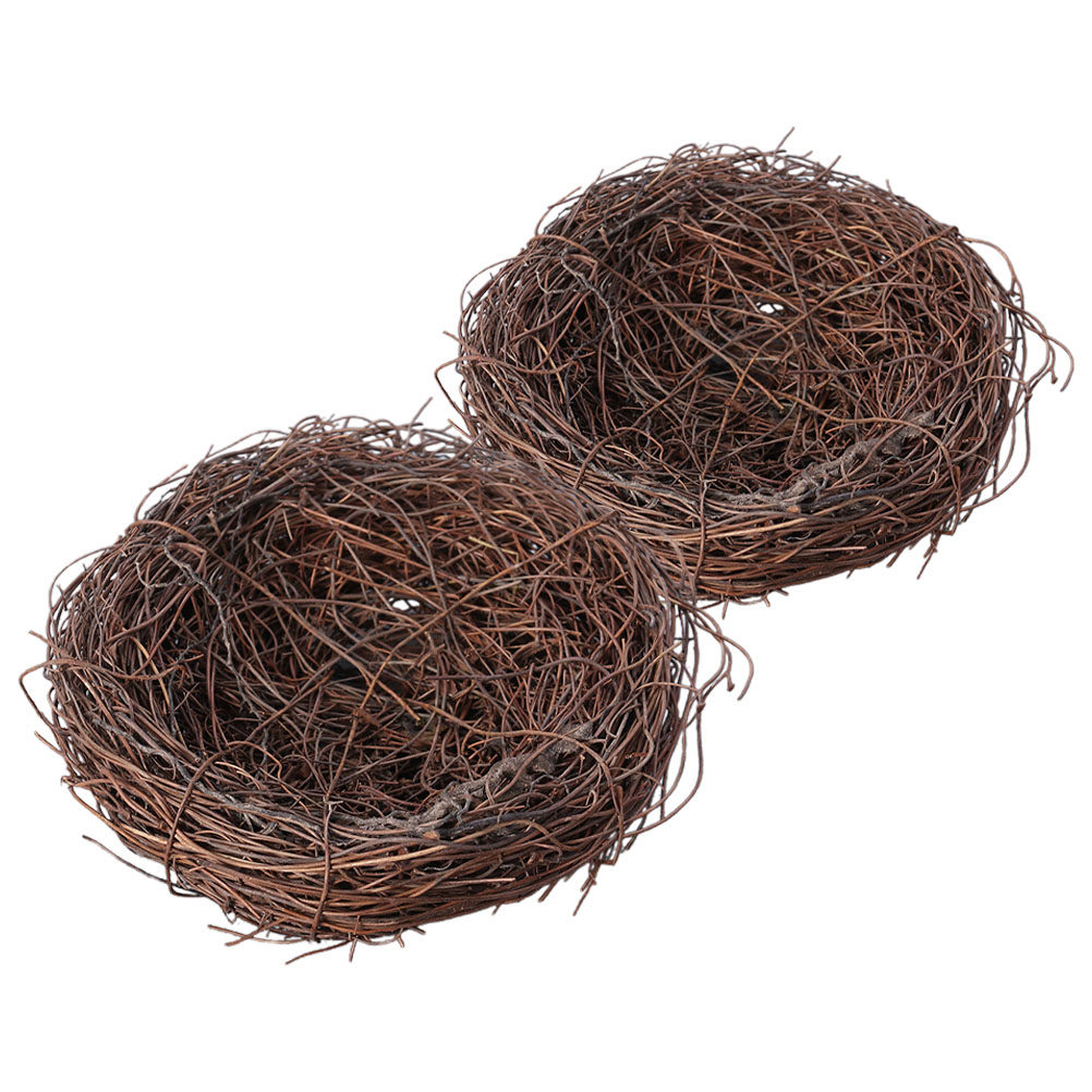 2Pcs Faux Woven Rattan Bird Ne - Bonsai Garden Photos ulasan dan harga