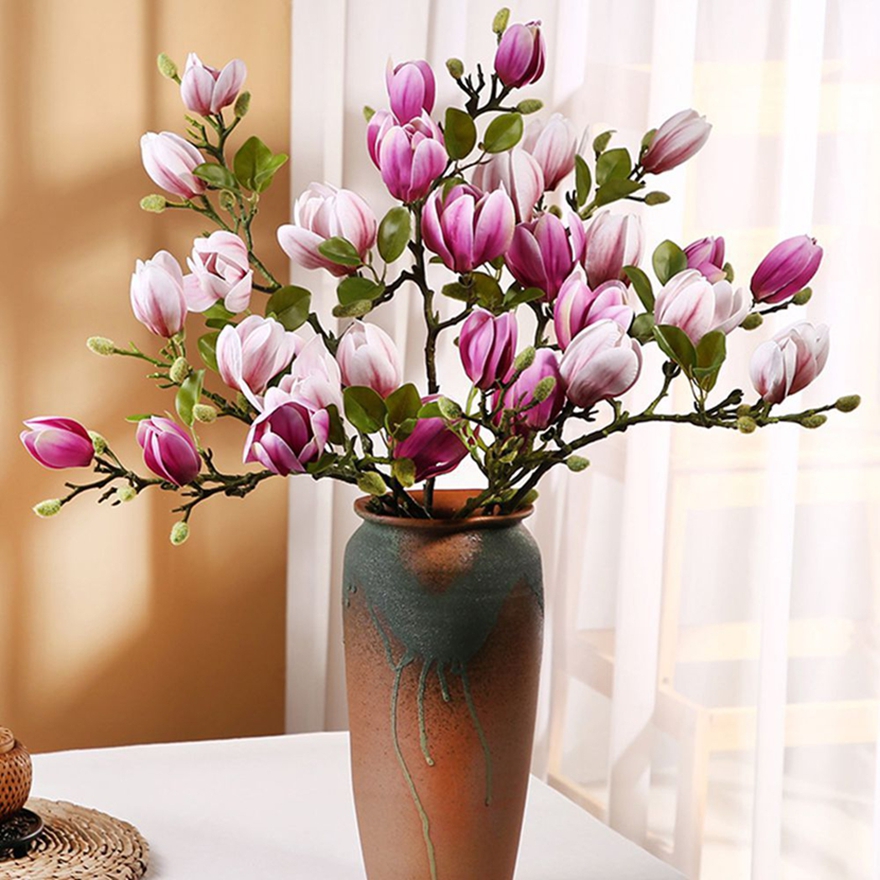 Artificial Flowers Silk Magnol - Bonsai Garden Photos ulasan dan harga