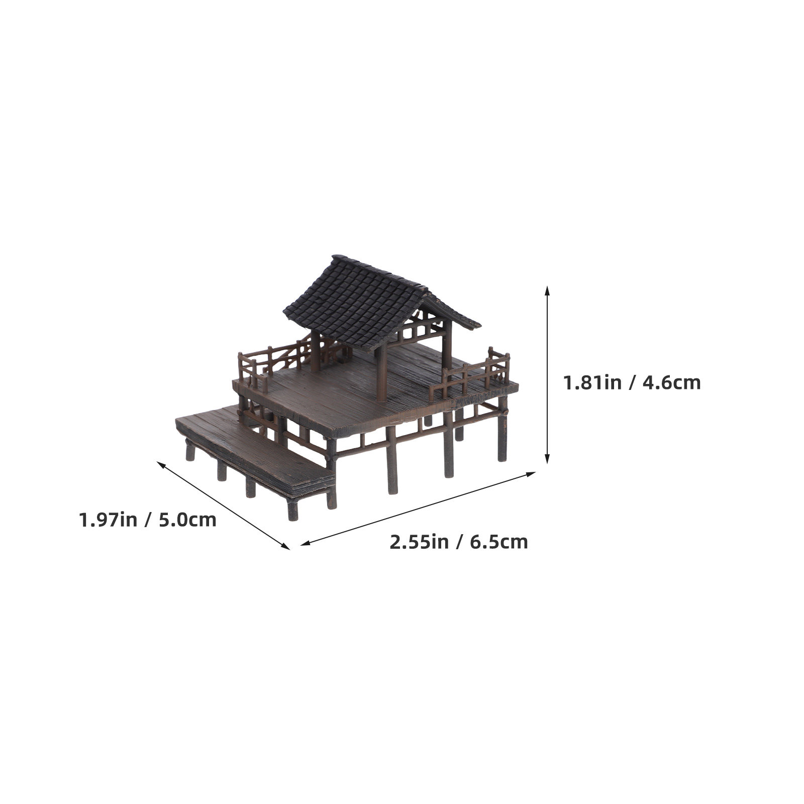 Intricate Mini Pavilion Statue - Bonsai Garden Set Up ulasan dan harga
