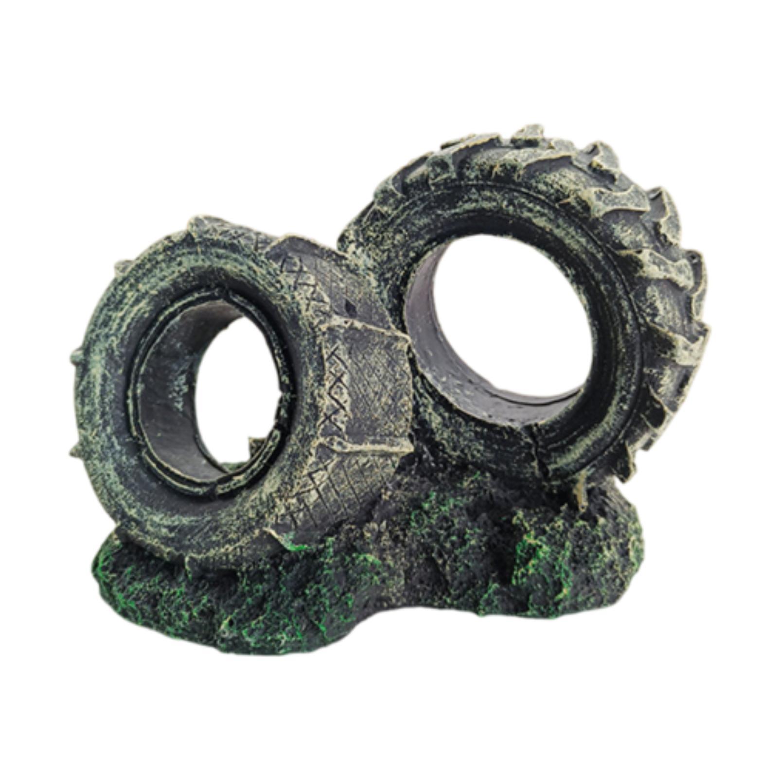 Aquarium Ornament Resin Tyre S - Bonsai Garden Set Up ulasan dan harga